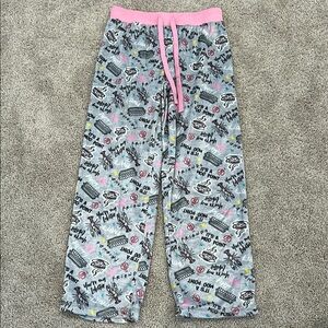Women’s Pajama pants with Friends Print - Gray and Pink